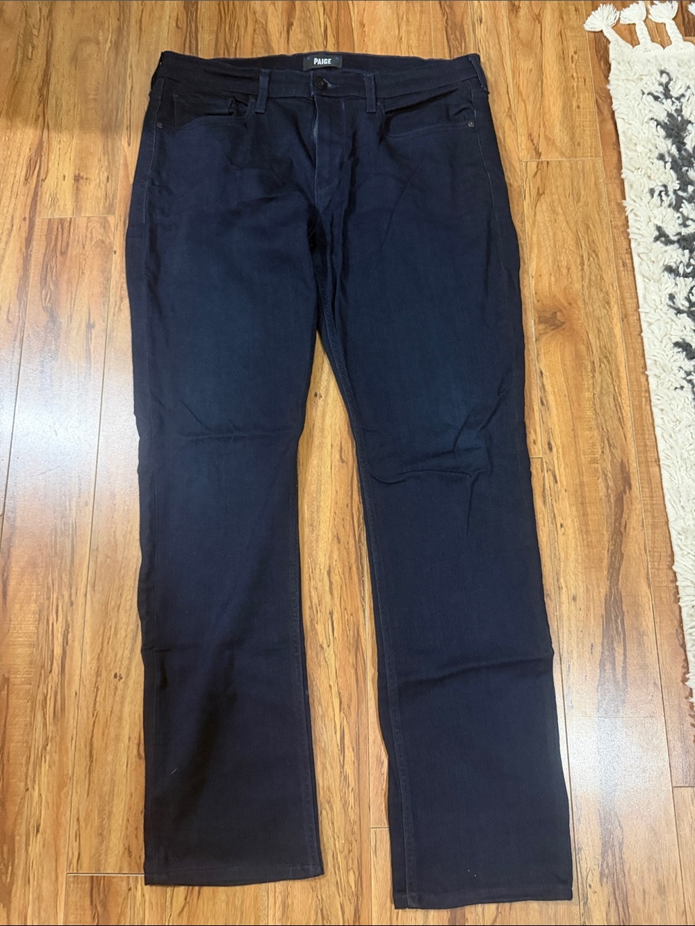 PAIGE Men’s Navy Straight Jeans